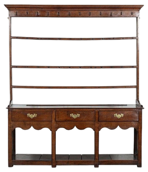 Large English George III Oak Dresser, 1780