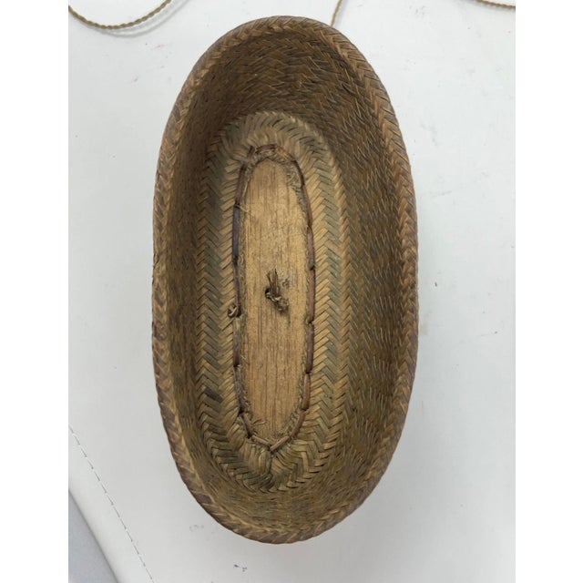 Vintage Southeast Asian Tobacco Storage Bamboo Basket. For Sale - Image 10 of 13
