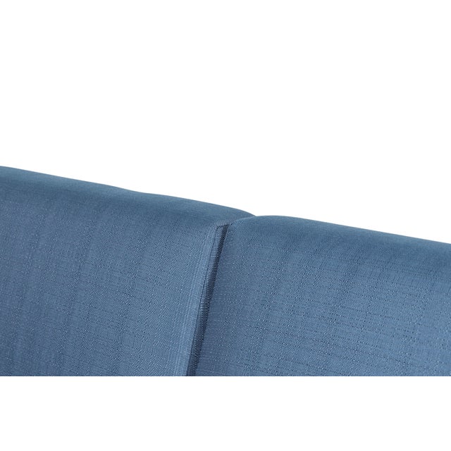 Sardinia Aluminum Frame Outdoor 74" Love Seat / Sofa - Blue Cushions For Sale In Chicago - Image 6 of 14