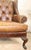Rare Vintage Zagaroli Chesterfield Wingback Leather Chair With Hairy Claws For Sale - Image 4 of 10