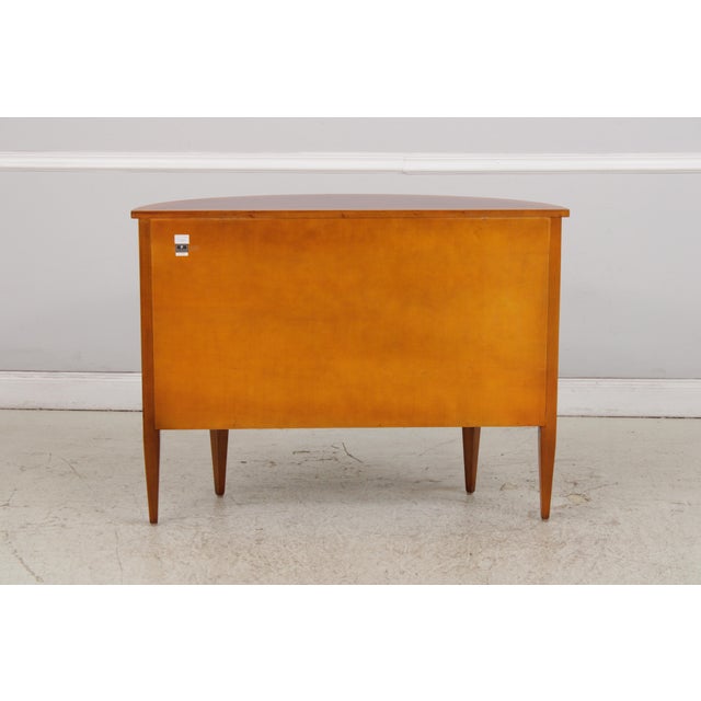 Decorative Crafts Walnut Inlaid Demi Lune Commode Cabinet For Sale - Image 17 of 18