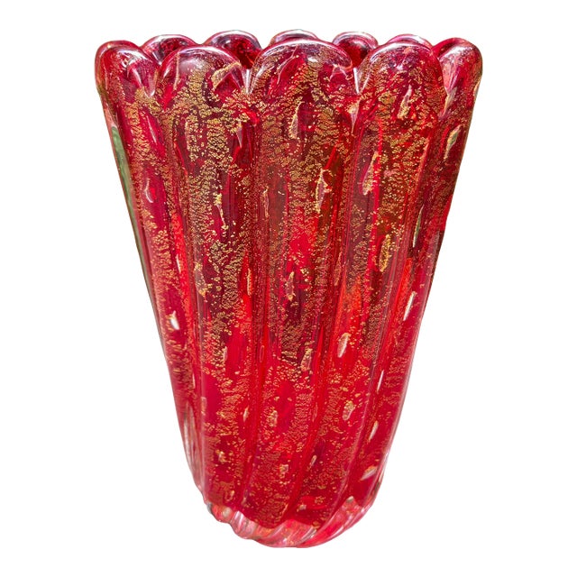 1980s Murano Glass Vase For Sale