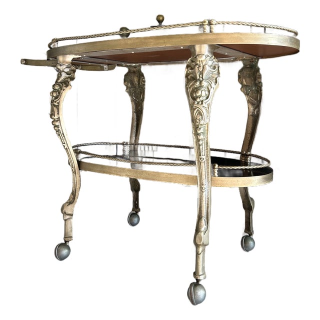 1970s Hollywood Regency Serving Trolley For Sale