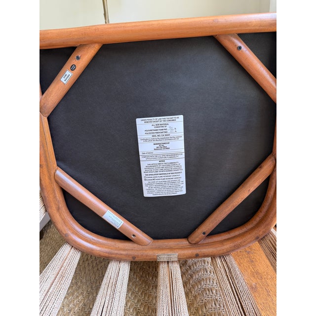 Palecek Strings Attached Arm Chair, Light - Set of 2 For Sale - Image 13 of 14
