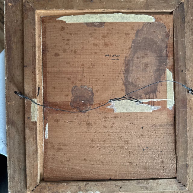 Vintage Burnished Gold Picture Frame For Sale - Image 4 of 4