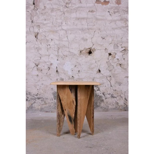 Contemporary Normandy Oak Side Table by Timothée Musset For Sale - Image 3 of 6