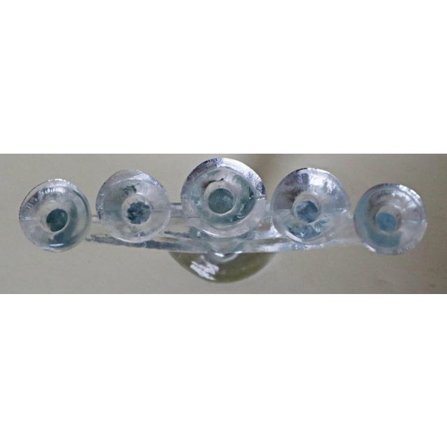 1970s Swedish Ice Glass 5-Armed Candleholder from Pukeberg, 1970s For Sale - Image 5 of 9