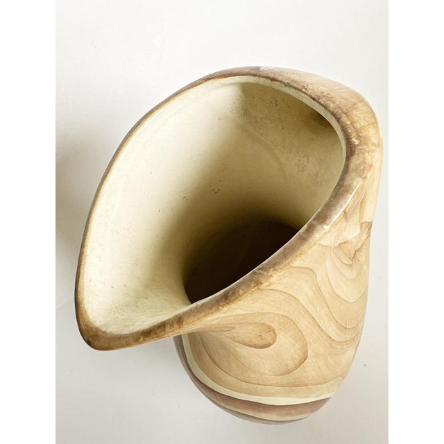 Ceramic Ceramic Pitcher with Faux Wood Motif, France, 1960s For Sale - Image 7 of 12