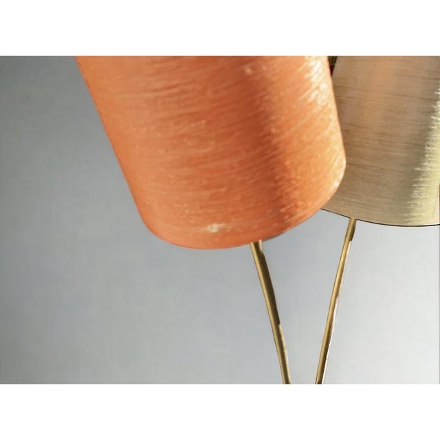 Mid-Century Floor Lamp in Brass with Fiberglass Shades attributed to Cosack, 1950s For Sale - Image 14 of 18
