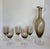 Hollywood Regency Mid-Century Italian Smoky Gray Glass Decanter & Wine Glasses, Set of 6 For Sale - Image 3 of 12