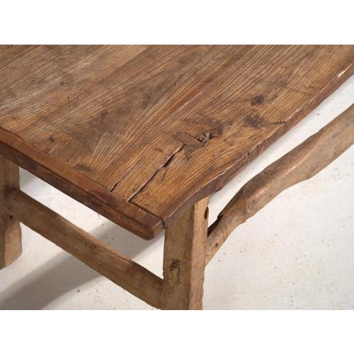 Rustic Antique Chinese Qing Dynasty Kang Table in Pine For Sale - Image 3 of 11