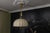 Large Brass and Fabric Lampshade Five-Light Adjustable Height Pendant Lamp, 1980s For Sale - Image 10 of 18