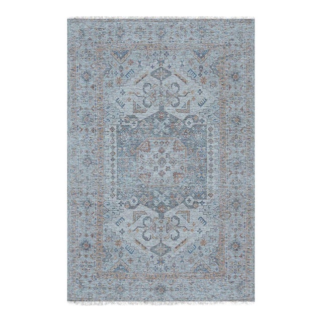 9x12 Traditional Fiona Vibrant Ivory Geometric Medallion Handmade Wool Carpet Rug For Sale