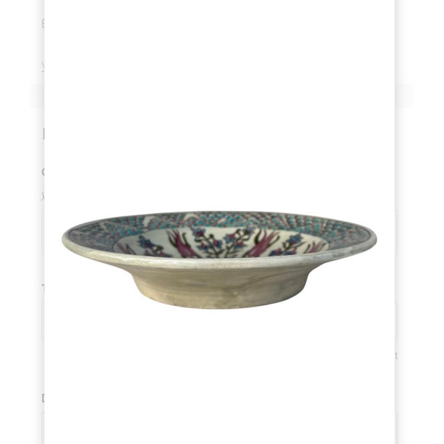 Art Deco French Iznik Platter Bowl Jean Jacques Lachenal For Sale In Austin - Image 6 of 7