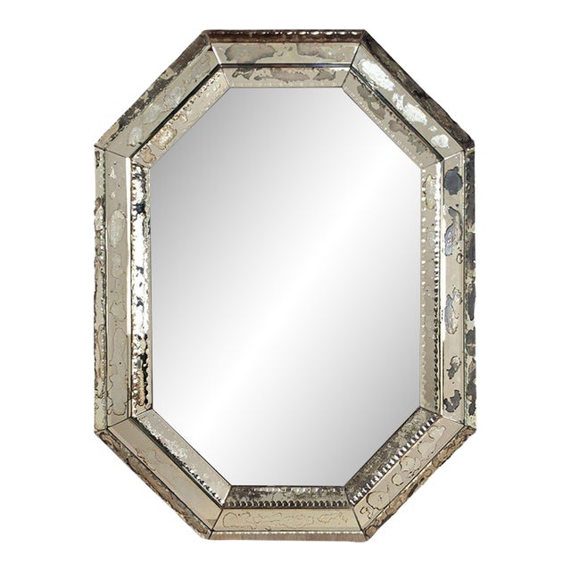 Octagonal Venetian Mirror, Italy Circa 1920 For Sale