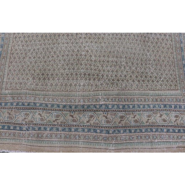 Minimalist Design Vintage Persian Tabriz Rug With All-Over Small Scale Design 6'6 X 10'7 For Sale In Atlanta - Image 6 of 12
