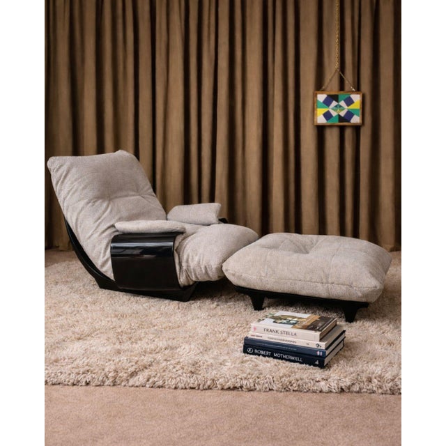 Armchair and matching ottoman, Marsala collection by Michel Ducaroy (designer from Togo) for Ligne Roset. Reupholstered in...