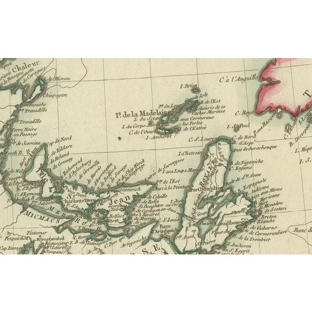 Paper Antique Map of the Northeastern United States and Canada by Tardieu, 1802 For Sale - Image 7 of 9