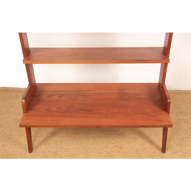 Large Danish Mobile and Modular Shelf in Teak by H. Brockmann Petersen, 1960s For Sale - Image 16 of 17