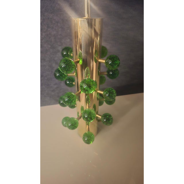 Handmade Italian Table Lamps in Brass and Murano Glass from Justfurnituress SRL, Set of 2 For Sale - Image 6 of 16