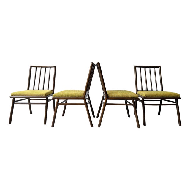 Th Robsjohn Gibbings for Widdicomb Ebonized Dining Chairs For Sale