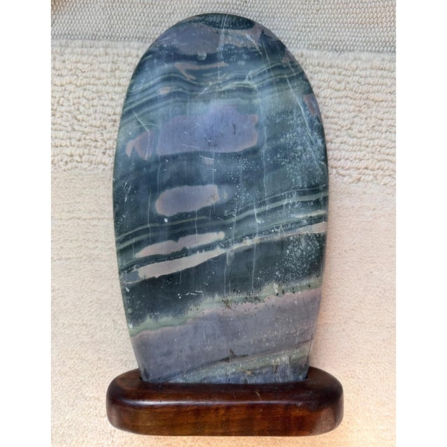 Awesome vintage natural marble stone accent on wood base bookshelf decor 5 3/4 x 2 1/8 x 11 tall Base 5 3/4 x 2 1/8 x 3/4”...