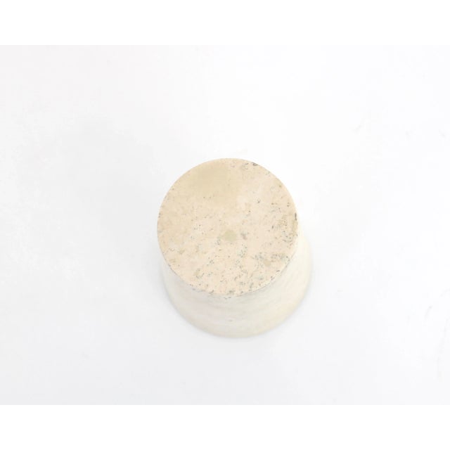 Stone Italian Pale Cream Solid Architectural Marble Cone Form For Sale - Image 7 of 10