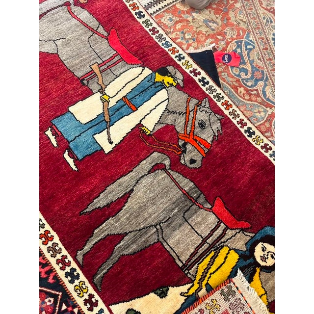 A rare and evocative antique Turkish Gabbeh rug, handwoven approximately 90 years ago in Anatolia. This remarkable piece...