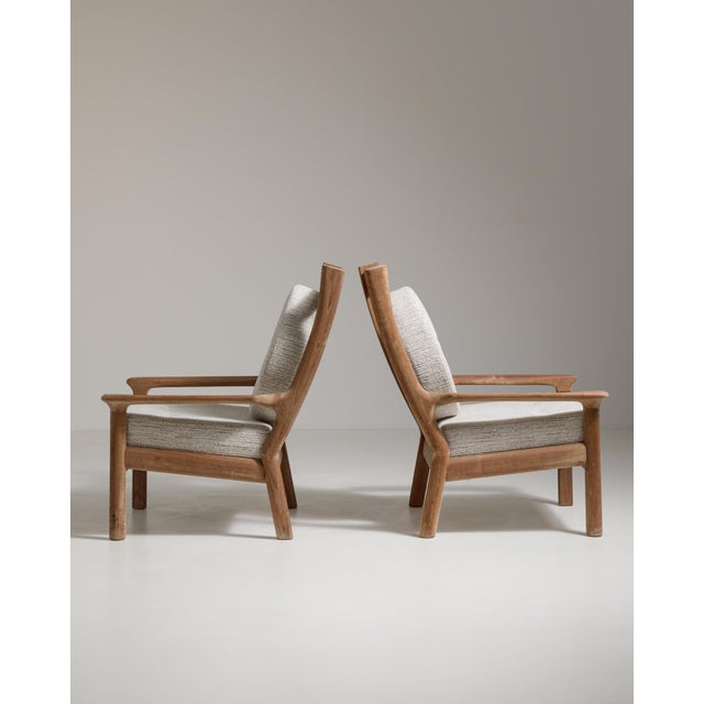 Pair of Danish Mid-Century Modern Upholstered Armchairs, Antique, Denmark, Circa 1970 For Sale - Image 10 of 12