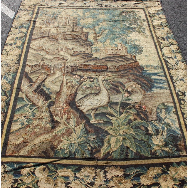 This enchanting antique 17th century tapestry beautifully illustrates the remarkable sense of depth and richness that was...
