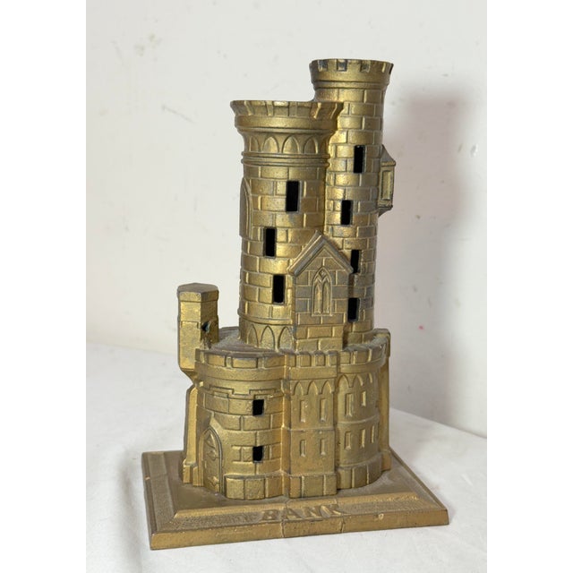 Up for sale is a rare antique 1910 John Harper & Co. Castle with Two Towers cast iron still bank. This collectible still...