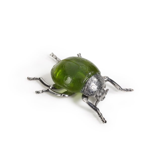 Decorative Green Ladybug Figurines, Set of 2 For Sale - Image 4 of 4