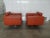 Early 21st Century Contemporary Italian Leather Lounge Chairs with Chrome Bases - a Pair For Sale - Image 5 of 13