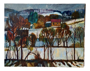 Marek Niedojadlo-Cichonski, The River Freezing Over, 2024, Oil on Canvas