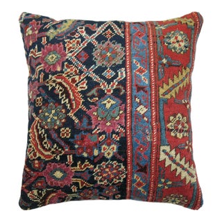 Mid 20th Century Navy Karabagh Rug Pillow For Sale