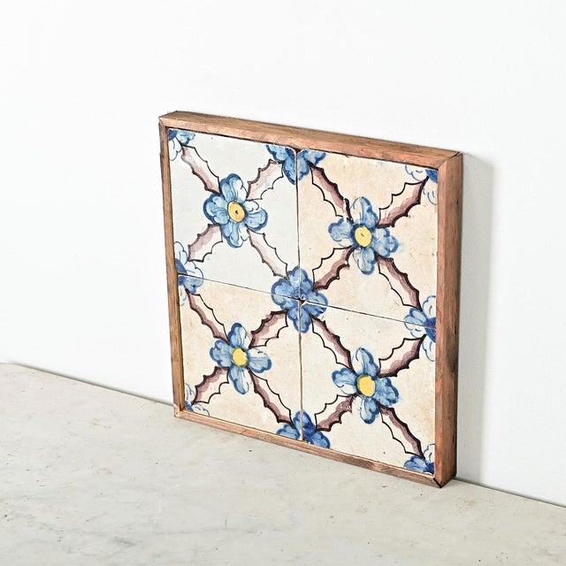 Illustration Framed Set of 18th Century Portuguese Tiles For Sale - Image 3 of 7