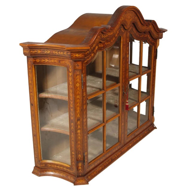 Venetian Inlaid Walnut Display Cabinet, 1950s For Sale - Image 14 of 18