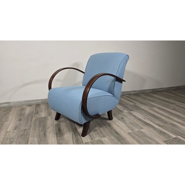 Art Deco Lounge Chair by Jindrich Halabala, 1940s For Sale - Image 10 of 10