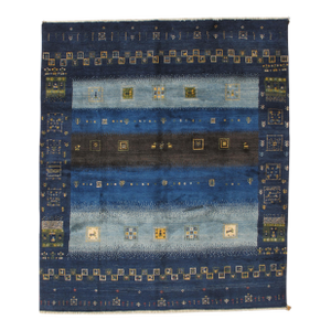 Vintage Hand-Knotted Persian Gabbeh Rug 6'7" X 7'8"
