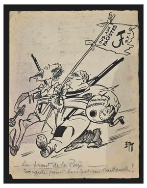 Edmond Capissier, The Front of Peace, Original Drawing, 1930s