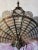 Antique 19th century fire screen, pare-feu, in the form of a peacock's tail, sometimes referred to as a fan fire guard....