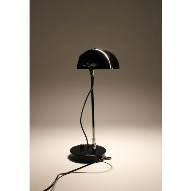Metal Vintage Spanish Madom Table Lamp in Black Lacquered Metal, 1970s For Sale - Image 7 of 16