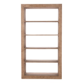 Simple Salvaged Pine Bookcase For Sale