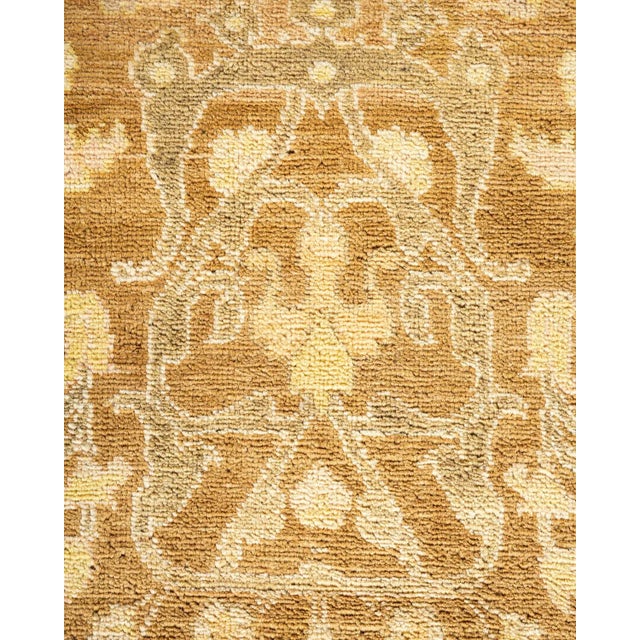 Contemporary Vintage Traditional Hand Knotted Wool Area Rug, Gold - 7'10" X 10'1" For Sale - Image 3 of 9