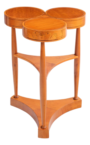 Biedermeier Style Jardinière Side Table with Swan Motifs
