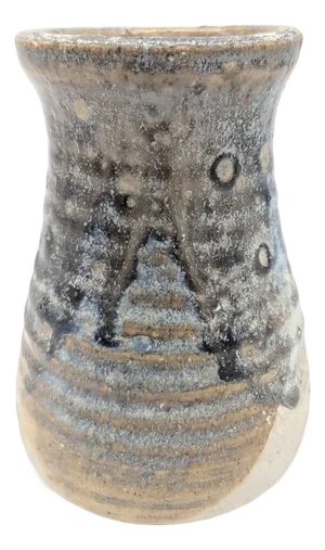 1980s Artisan Signed Studio Pottery Glazed Stoneware Bud Vase