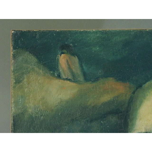 Figurative 1940s - R. Perrin Mother & Child French Oil on Canvas Religious Painting For Sale - Image 3 of 5