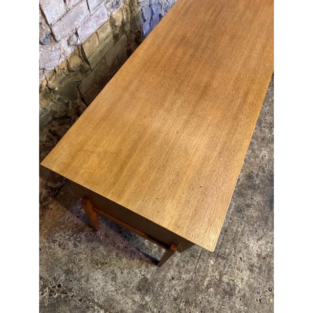 Vintage Danish Oak Kneehole Desk from Meredew, 1950s For Sale - Image 16 of 18