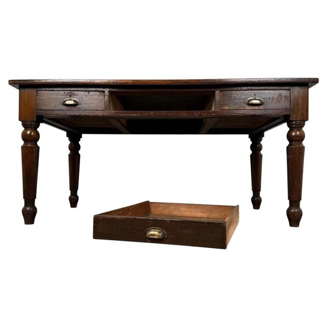 19th Century Mahogany Writing Table from Holland & Sons For Sale - Image 3 of 10