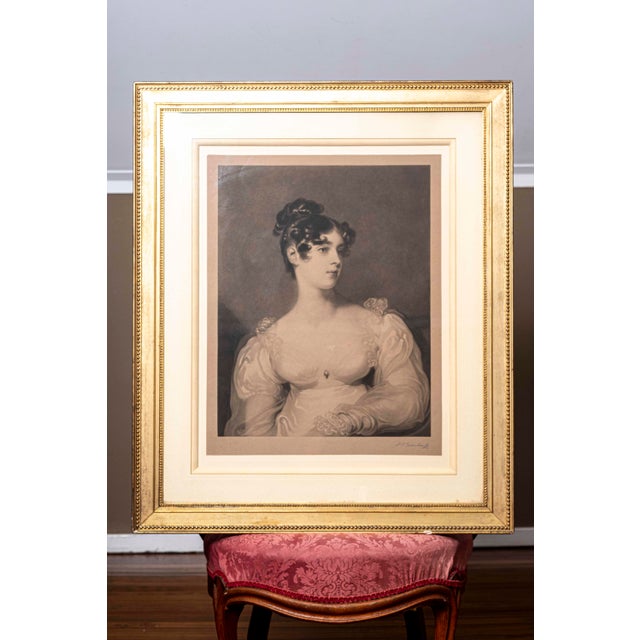 Late 19th Century 19th Century Henry Thomas Greenhead Signed Mezzotint Portrait of Elizabeth, Countess Grosvenor, Framed For Sale - Image 5 of 12